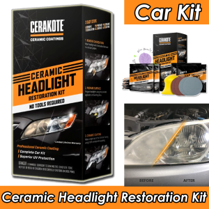 CERAKOTE Ceramic Headlight Restoration Kit Guaranteed To Last As Long As You Own Your Vehicle – Brings Headlights back