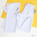 White Women's Scrub Suit  | HTP Basics Women's Uni-fit Scrub Suit | White Medical Work Uniform. 