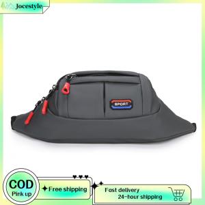 [Jocestyle Outdoor Mall]Men Women Sling Bag with 4-Zipper Pockets Waist Bag with Adjustable Strap Fashion Waist Pack for Travel Hiking Running