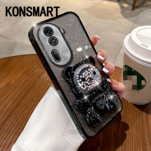 Konsmart 2024 vỏ mới OPPO reno11/reno11 Pro 5G/RENO 11f 5G phiên bản toàn cầu với Kẹo dễ thương khung hình gấu Bling giấy lấp lánh rõ ràng mạ Ốp điện thoại mềm RENO 11 5g lưng điện thoại Bìa