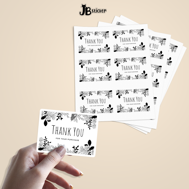 50pcs Thank you for your purchase Sticker Label, Packaging Labels ...