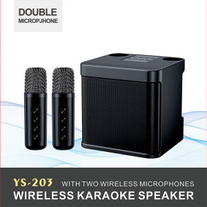 SZX Bluetooth Speaker Wireless Dual Microphone Karaoke Speaker 3D Stereo Amplifier Family Party Ktv Equipment
