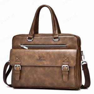 H Beg lelaki bahagian mendatar beg tangan perniagaan fesyen beg bimbit kapasiti besar Beg Messenger