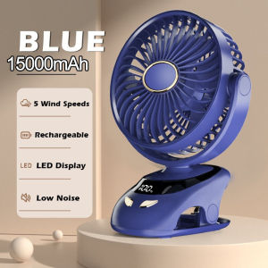 KONKA 20000mAh Portable USB Rechargeable Clip Fan Strong Wind Mini Cooling Fan For Baby Stroller Table Fan 90° Rotation 夹子风扇 mini fan rechargeable portable fan portable fan rechargeable portable fan with clip桌面夹扇 风扇