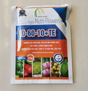 Phân bón kích hoa đồng loạt 250gr - 10-60-10-TE - Chuyên tạo mầm hoa - Chống nghẹn hoa và chai đầu hoa - tăng đậu trái