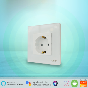 BARDI Smart Wall Socket Wifi EU White For Alexa Google Home Automation