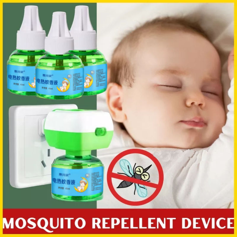 2 Plug & 3PCS liquid Set Safety Electric Mosquito Coil Liquid Repellant Odorless Gentle Non Toxic For Baby Pregnant Women