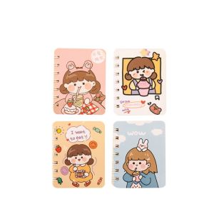 MD-A58 Buku Catatan Kartun Memo Kecil A7 80 Lembar / Buku Kecil Notebook Ring Motif Notepad