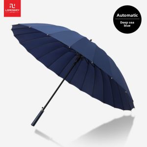 LORDWEY New Color 24k Semi-automatic Simple Anti-riot Large Long-handled Double-person Golf Umbrella