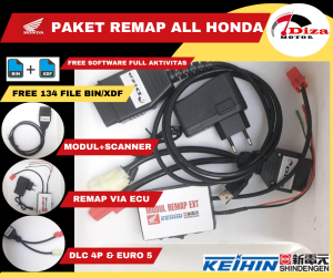 PAKET REMAP TERMURAH & TERLENGKAP! Remap Sepeda Motor All Honda dengan 2 Modul Remap SOFTWARE ORIGINAL HONDA FLASHER V4 dan Bonus RATUSAN FILE bin/Xdf