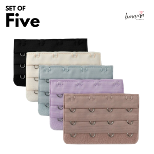 Women Bra Extenders 4-hooks 4-rows Bra Strap Extension Random Colour (5pcs/pack) - BR-EX04 SET