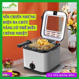 NỒI CHIÊN NHÚNG ĐIỆN ĐA CHỨC NĂNG CÓ THỂ ĐIỀU CHỈNH NHIỆT "BAHAMAR" Có 3 lớp cách nhiệt bảo vệ Bên ngoài lạnh và nóng bên trong 3 lớp cách nhiệt và chống dính bảo vệ an toàn