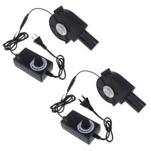 12V 9cm 9733 nướng thịt nướng quạt BBQ bóng-mang Máy thổi khí với 33 mét ống dẫn khí 5500 vòng/phút không khí lớn tốc độ có thể điều chỉnh âm lượng