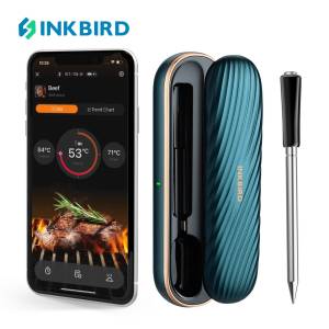INKBIRD INT-11X-B Wireless Bluetooth Meat Therm-ometer 2-in-1 Wireless Meat Therm-ometer 91m App Control with Smart Temperature Alarms
