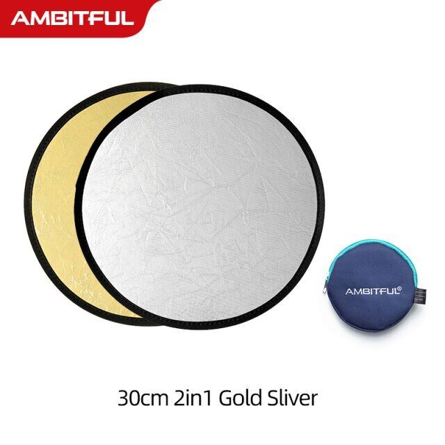 AMBITFUL Tấm Phản Xạ Đĩa Ảnh Chiếu Sáng Tròn 30Cm Màu Vàng Bạc 2 Trong ...
