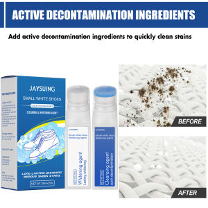 Jaysuing 50ml White Shoe Whitening Cleaner Decontamination Whitening Care Edge Tool Shoe Cleaning Yellow Shoe To Agent 1 set White Shoes Cleaner Whiten Refreshed Polish Cleaning Tool For Casual Leather Shoe Sneakers Shoe Brushes