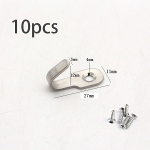 10pcs Mini Single Hook Stainless Steel Wall Mounted with Screws for Bathroom Kitchen Robe Hanger