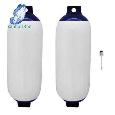 2PCS Inflatable Boat Fender PVC Boat Anchor Fender Buoy Yacht Fenders UV Protection Ribbed Bumper Boat Accessories