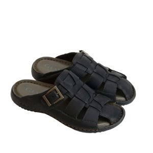 Dép nam bít mũi dép da nam trung niên đế cao su đúc bền đẹp DU8328 - GIÀY GIAVY