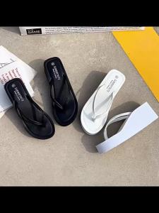 [Free Shipping] High-Heeled Daily Summer WomenS Beach Sandals Simple Flip-Flops For Women 2026 New Model Non-Slip Suitable For Travel And Outdoor Wear At The Seaside