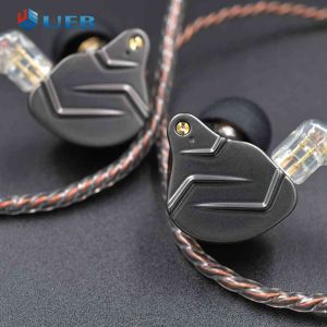 KZ ZSN Pro หูฟังเบส HIFI 1DD + เทคโนโลยีไฮบริด1BA เฮดโฟนแบบมีสายตัดเสียงรบกวน3.5มม. ไม่มีปลั๊ก/พร้อมไมโครโฟน