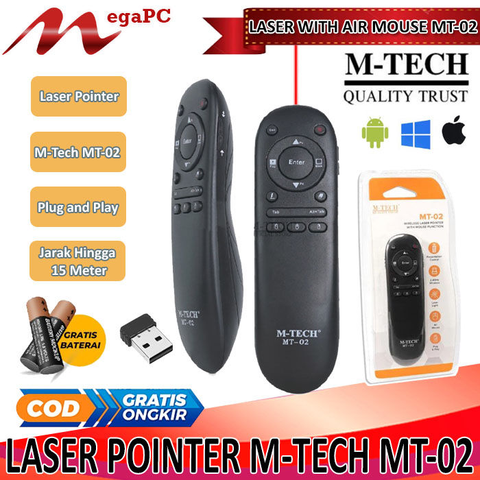 Setting Pointer M.tech M-Tech Original Laser Pointer with Mouse Function Wireless MT-02 ...