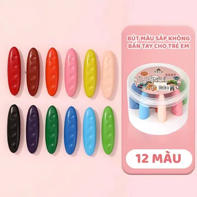 Màu sáp học sinh cao cấp không dính tay bộ 36 màu an toàn màu đẹp dễ tô hỗ trợ phát triển sáng tạo DIY