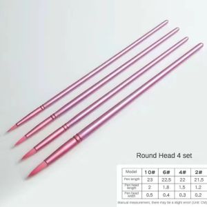 LYMEDIA 4/6 pcs Soft Hair Watercolor Brush Beginners Art Student Nylon Painting Material Fashion Pointed Round Flat Head Hand Drawn Watercolor Gift