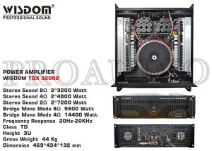 Power Amplifier Wisdom TDX 32002 / TDX32002 / TDX-32002 Power TDX Series Original Class TD