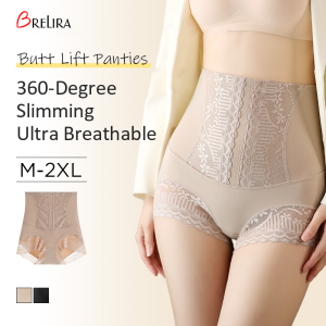【SINGABRALETTE】Seamless Tummy Control Shapewear High Waisted Hip Lifting Underwear Ultra-Thin Breathable Anti-Roll Plus Size Panties