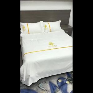 Hotel Bedding Set 3-4 Pieces Thickened Pure Cotton White Bed Sheet Duvet Cover High-end Customization for B&B LZD