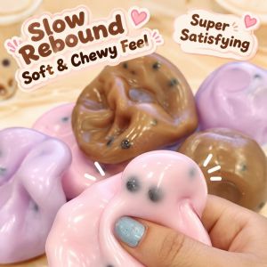 YOUSHI TOP Shapeable Squeeze Toy Soft Handmade Mochi Squishy Ball Pinch Toy Portable Shapeable Squishies Party Favors