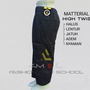 TERBARU celana panjang hitam sd kain HIGH TWIS licin seragam sekolah celana sekolah
