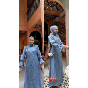COD-BEST SELLER !! LINNY DRESS SATIN RABERTO PREMIUM MIX BRUKAT TULLE POLOS GAMIS PESTA  KONDANGAN DRESS BRIDESMAID WISUDA