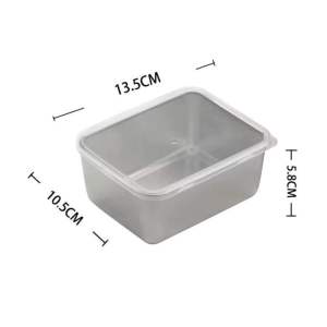 T-ORAS Stainless Steel Fresh Keeping Box Food Lunch Sealed Storage Refrigerator Box Food Tray Container Picnic Camping