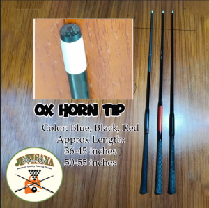 OX HORN TIP Tako ng Pool Approx Length: 36-55 Inches Long / Tip: 8-9mm / Wt: 150-270g / Carbon Graphite - 2nd hand Golf Bat Stick 1pc