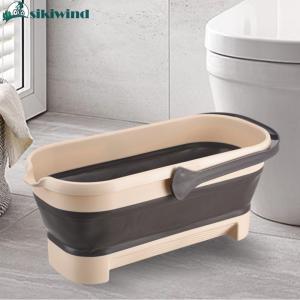 Rectangular Fishing Bucket with Handle Plastic Washing Basin Large Capacity Portable Washing Tub Home Cleaning Supplies