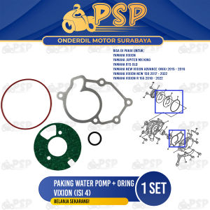 Paking Water Pomp Vixion + O Ring (Set Isi 4) - Packing Peking Oring Set Komplit Waterpump  Pump Pom