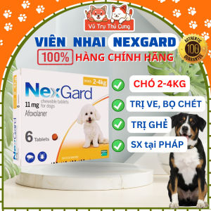 Viên nhai NEXGARD trị ve rận bọ chét ghẻ cho Chó Nhỏ hiệu quả nhanh chóng an toàn - Lẻ 1 viên (Size 2-4kg )