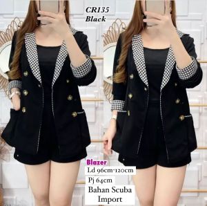 BLAZER WANITA VIRAL SCUBA PREMIUM BEST SELLER / BLAZER KEKINIAN / BLAZER KANTOR