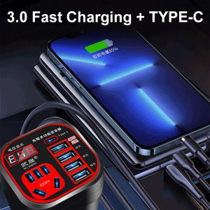 Lonice Store Versatile Car Charger 220V to 12V/24V Inverter with Multiple Functions