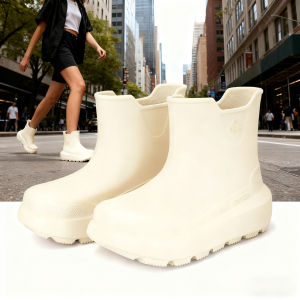 Marco Rocco รองเท้าบูทสั้น EVA กันน้ำ กันฝน กันลื่น ส้นหนา8cm น้ำหนักเบา รองเท้าบูทกันน้ำผู้หญิง รองเท้าบูทกันฝนผู้หญิงผู้ชาย รองเท้าบูทหญิง MR8024