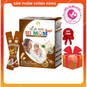 Lợi Sữa HI MOM - Ngũ Cốc Lợi Sữa Himom Giúp Gọi Sữa Về Mát SữaThông Tắc Tuyến SữaSữa nhiều Thơm ĐặcMát Hơn Hộp 30 gói