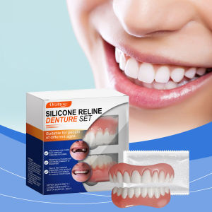 new Silicone Denture Set Temporary Orthodontic Simulation Dental Braces Retainer Fake Tooth Straightener Alignment Oral Hygiene Care Free Shipping