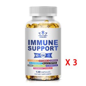 SNGHWE 10 In 1 Natural Immune Enhancer Complex Vitamins Supplements-Vitamin D3&Vitamin C-Daily Immune Defense and Antioxidant Support