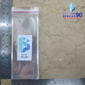 6x14 cm Plastik Opp 20 micron isi 100 lembar