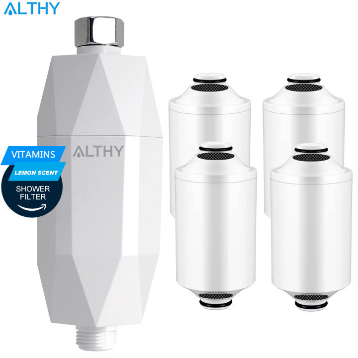 ALTHY High Output Vitamin C Revitalizing Shower Water Filter Reduces