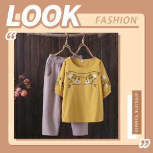 LH.Bigsize ละมุนตุ้นแล้วหนึ่ง เสื้อปักลายดอกไม้ เรียบง่ายคลาสสิค ดูดียสุดๆเลยพี่จี้ มี 4 สีสวยมากแม่