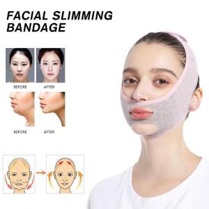 1pcs Masker Perban Pelangsing Wajah Alat Kecantikan Tidur Masker Dagu Berbentuk V Pembentuk Wajah