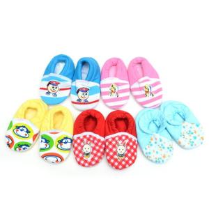 Set 5 Đôi Giày Trẻ Sơ Sinh 2 - 12 tháng Vải Mang Ấm Chân. Đế Chắc Chắn Bám Dính Tốt